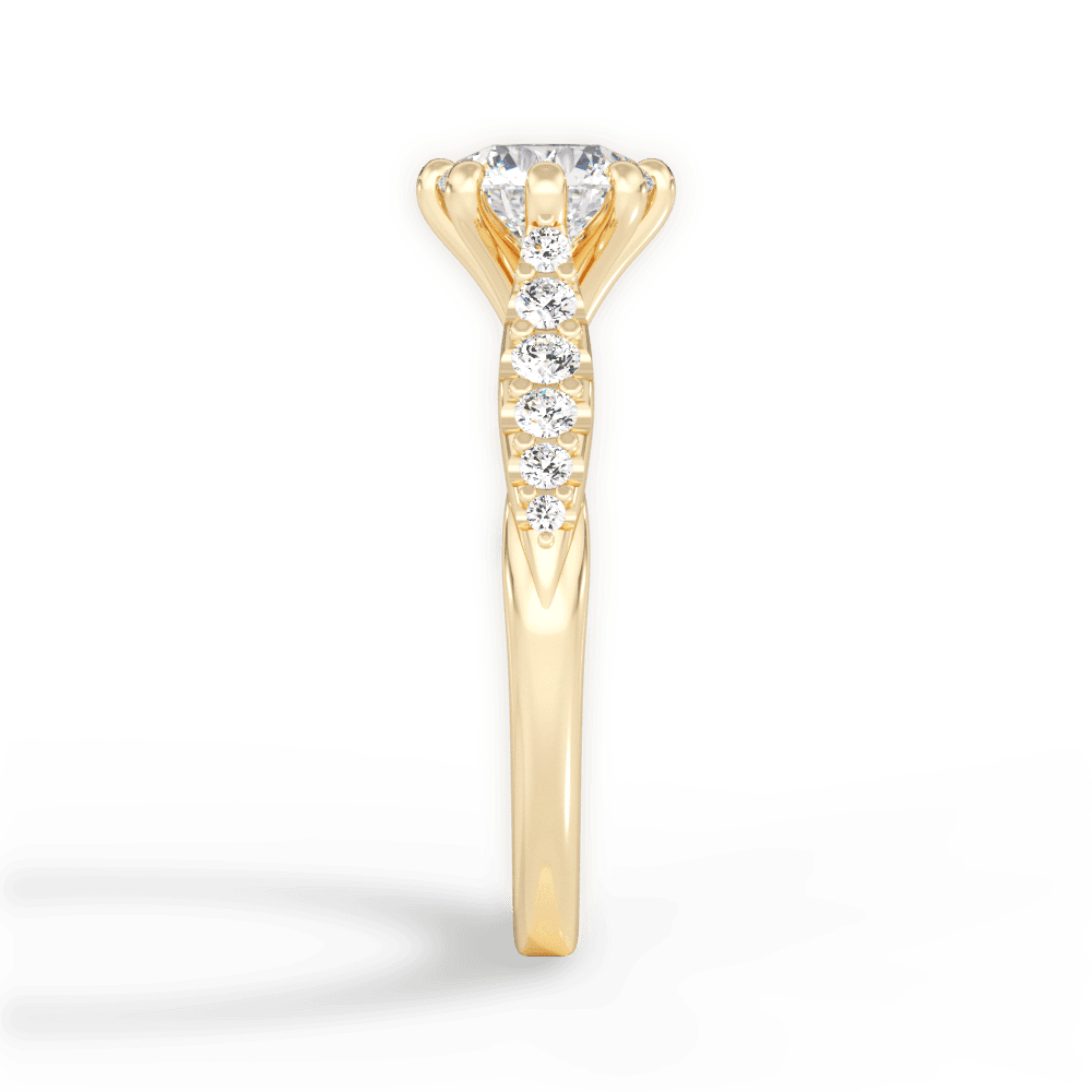 14kt Yellow Gold/18kt Yellow Gold/round/side