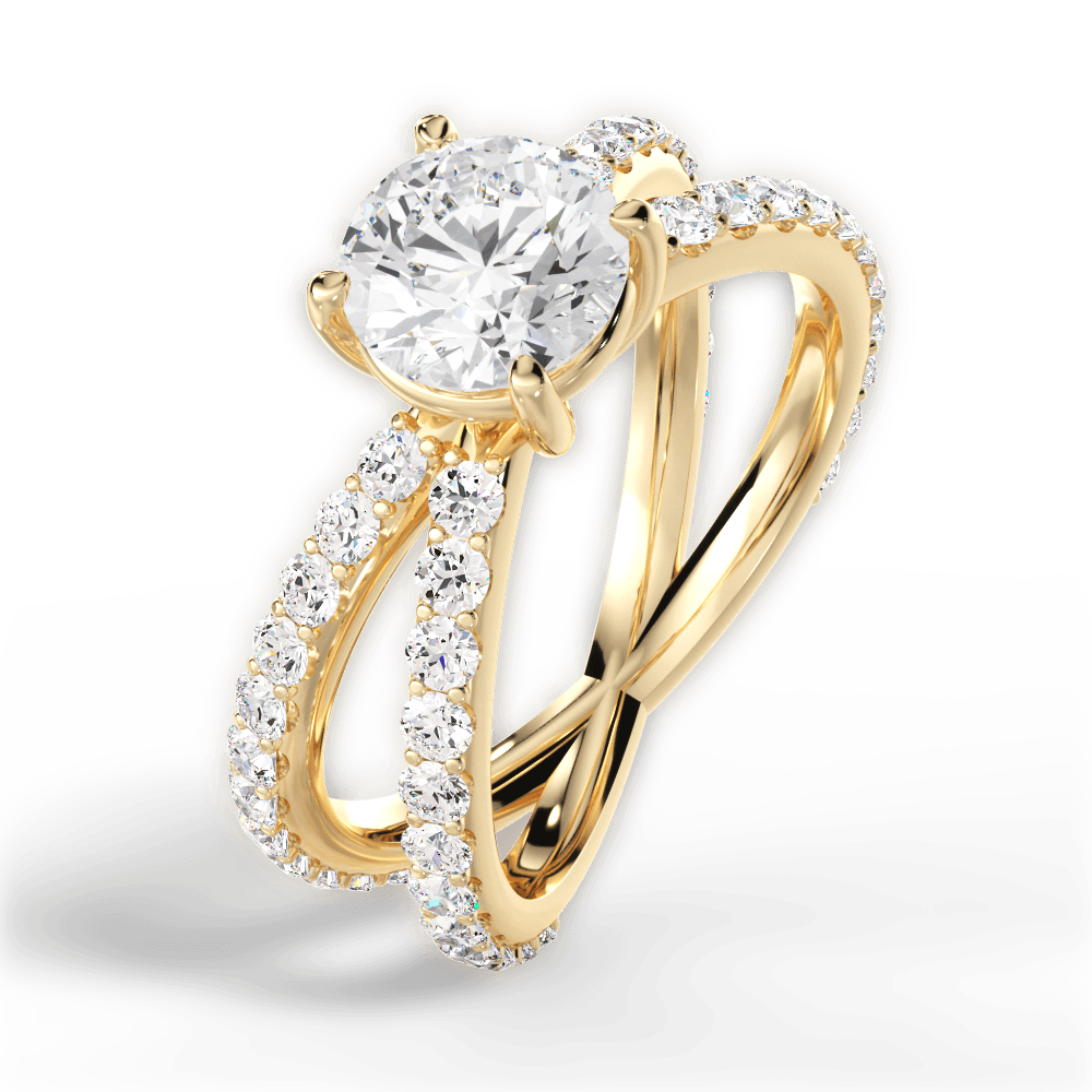 14kt Yellow Gold/18kt Yellow Gold/round/perspective