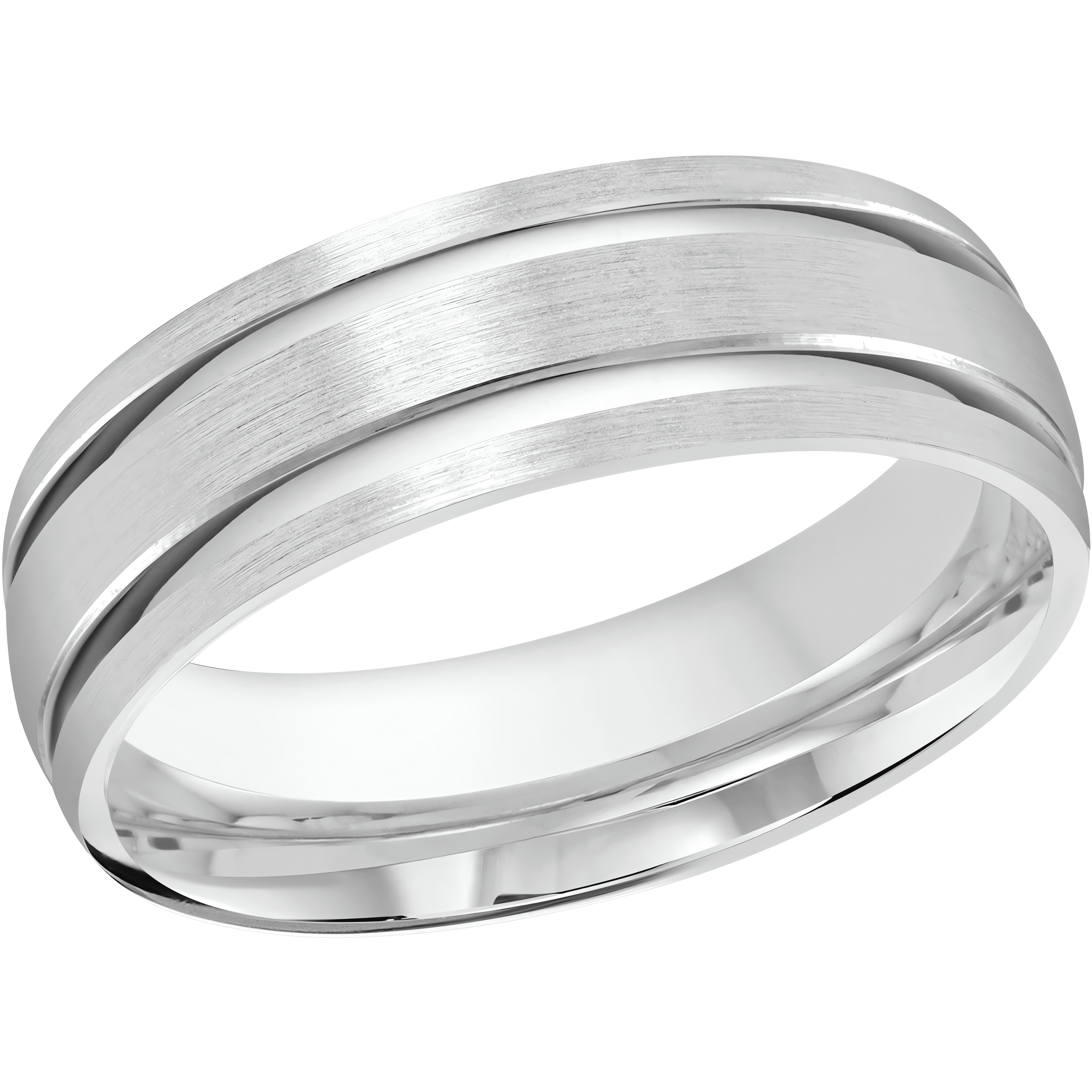 14kt White Gold/7 mm/front