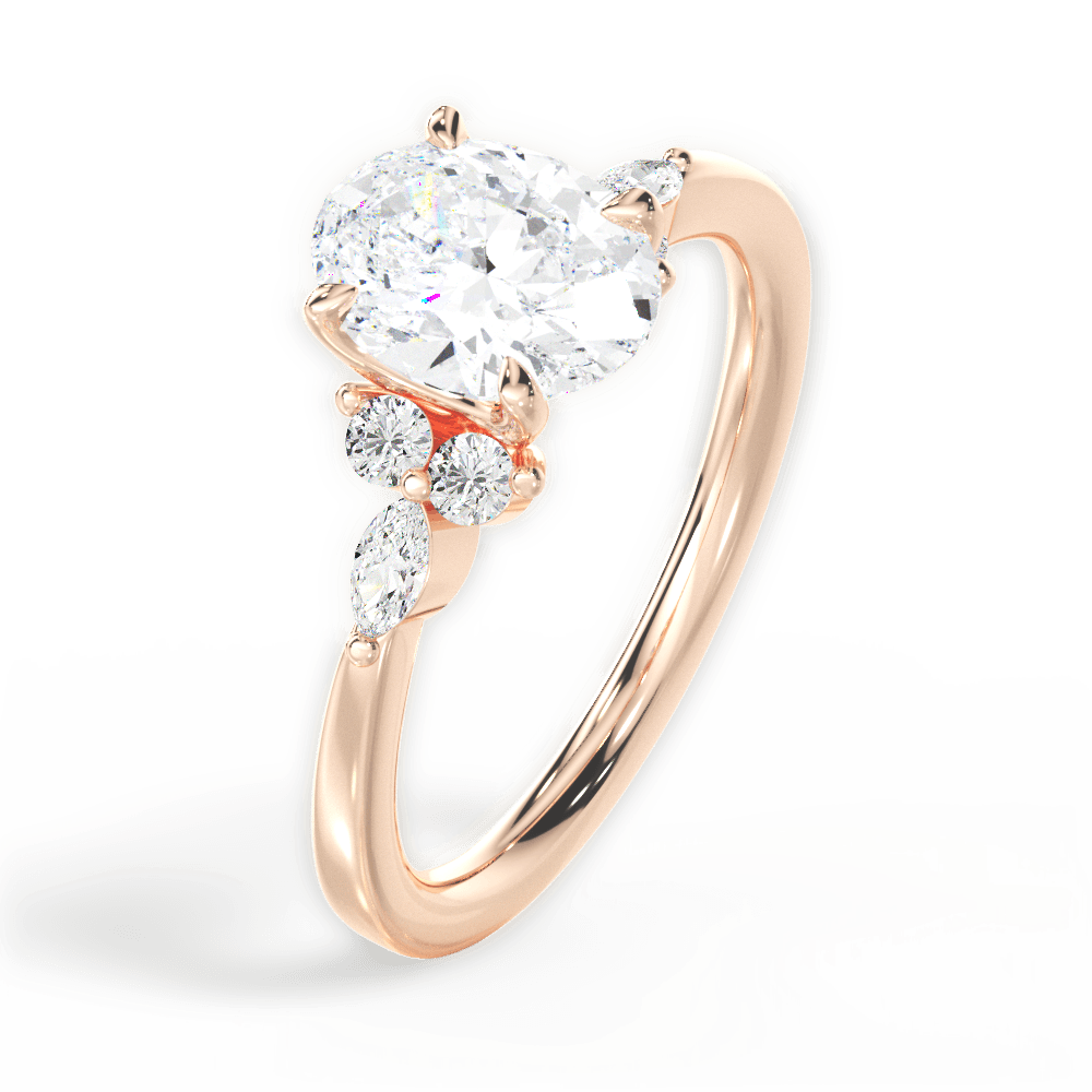 14kt Rose Gold/18kt Rose Gold/oval/perspective