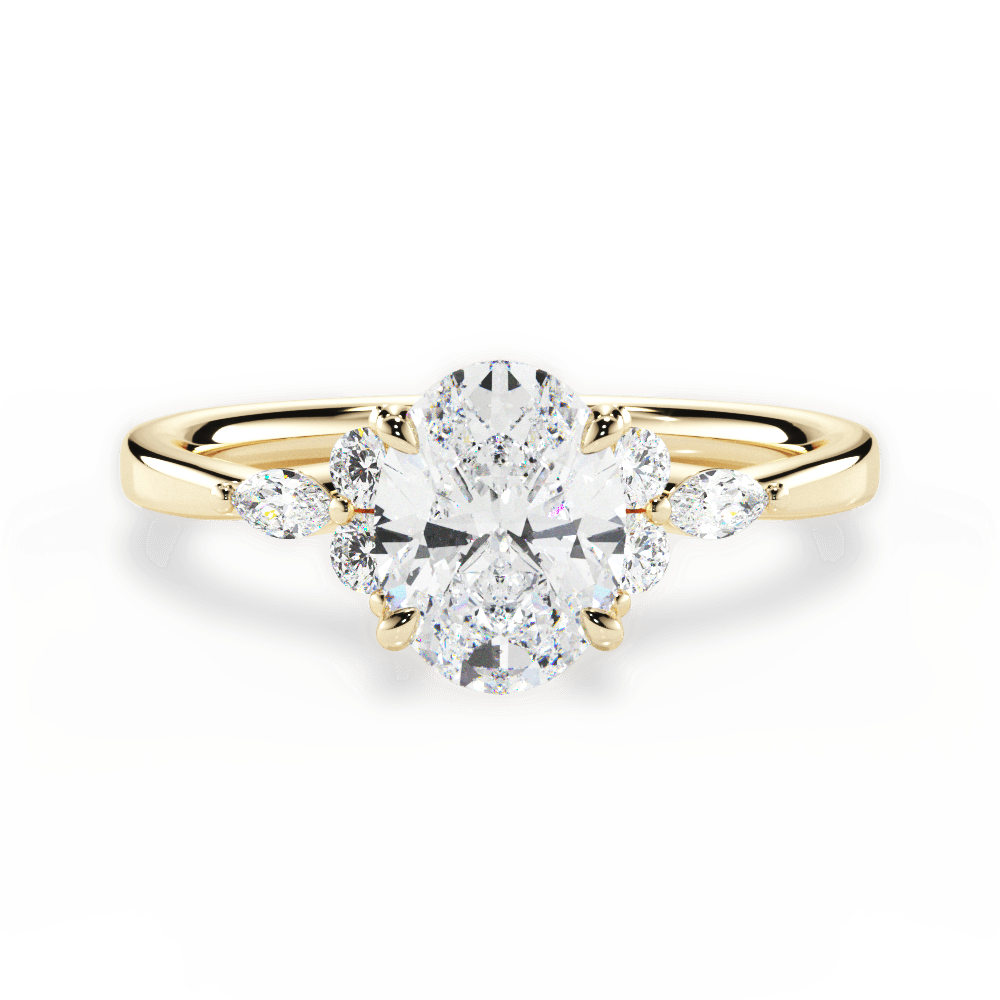 14kt Yellow Gold/18kt Yellow Gold/oval/top