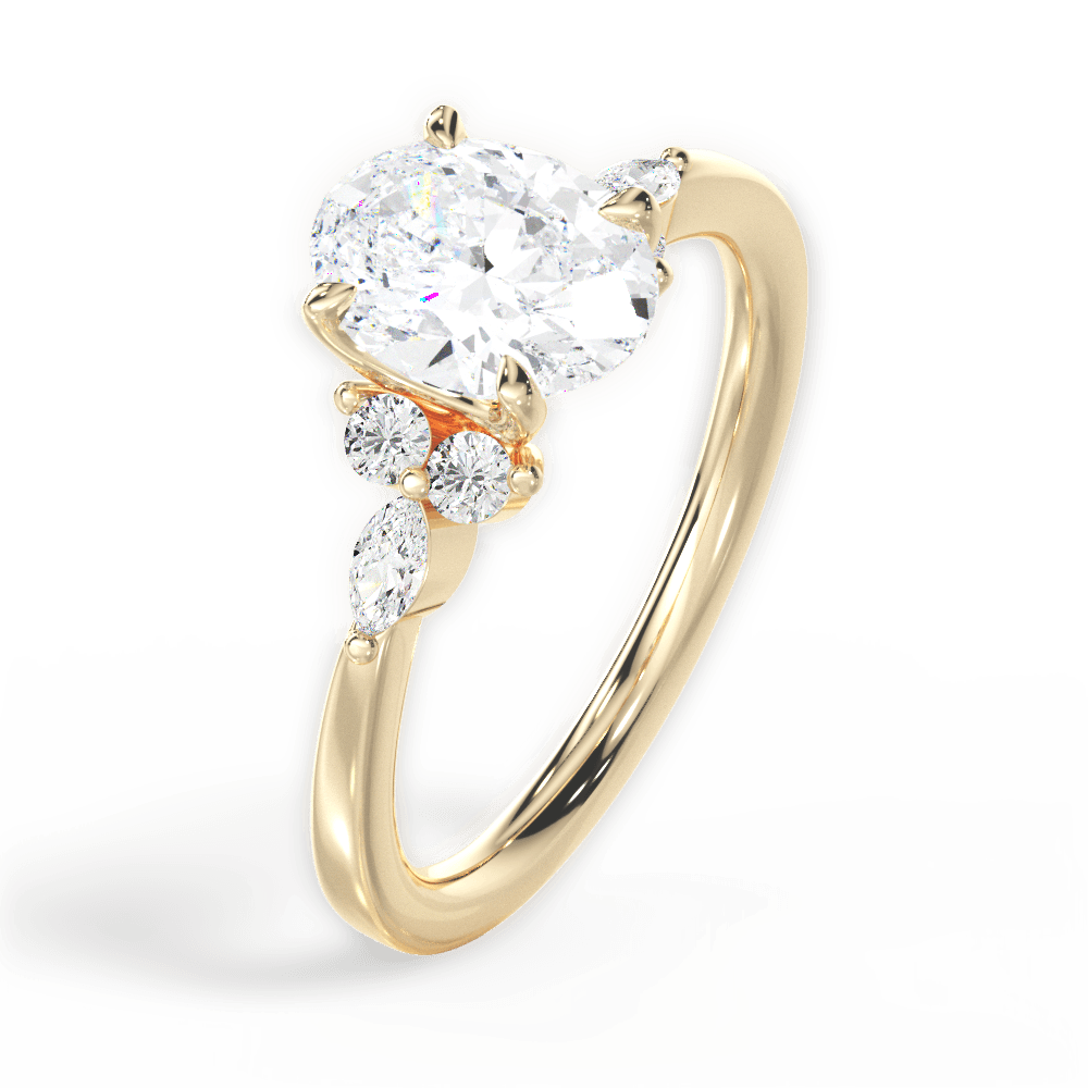 14kt Yellow Gold/18kt Yellow Gold/oval/perspective