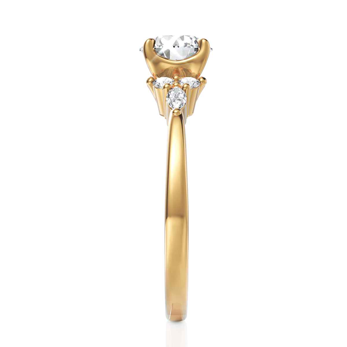 14kt Yellow Gold/18kt Yellow Gold/round/side