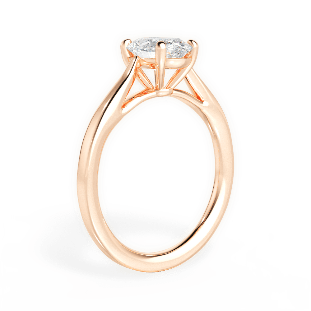 14kt Rose Gold/18kt Rose Gold/oval/front