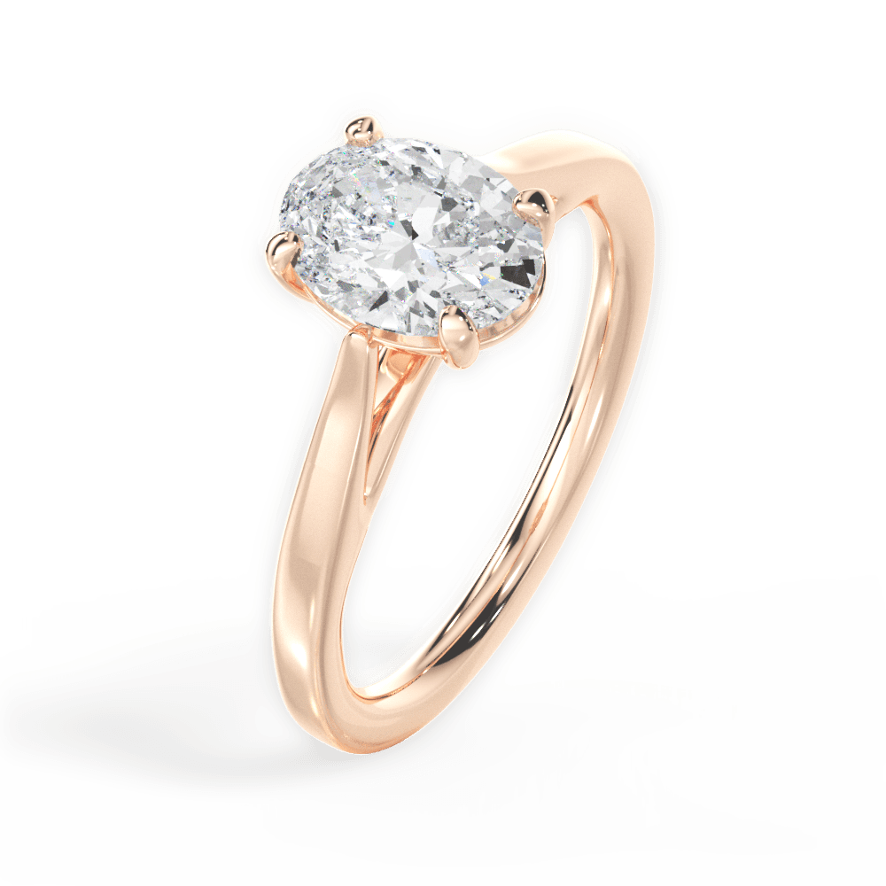 14kt Rose Gold/18kt Rose Gold/oval/perspective