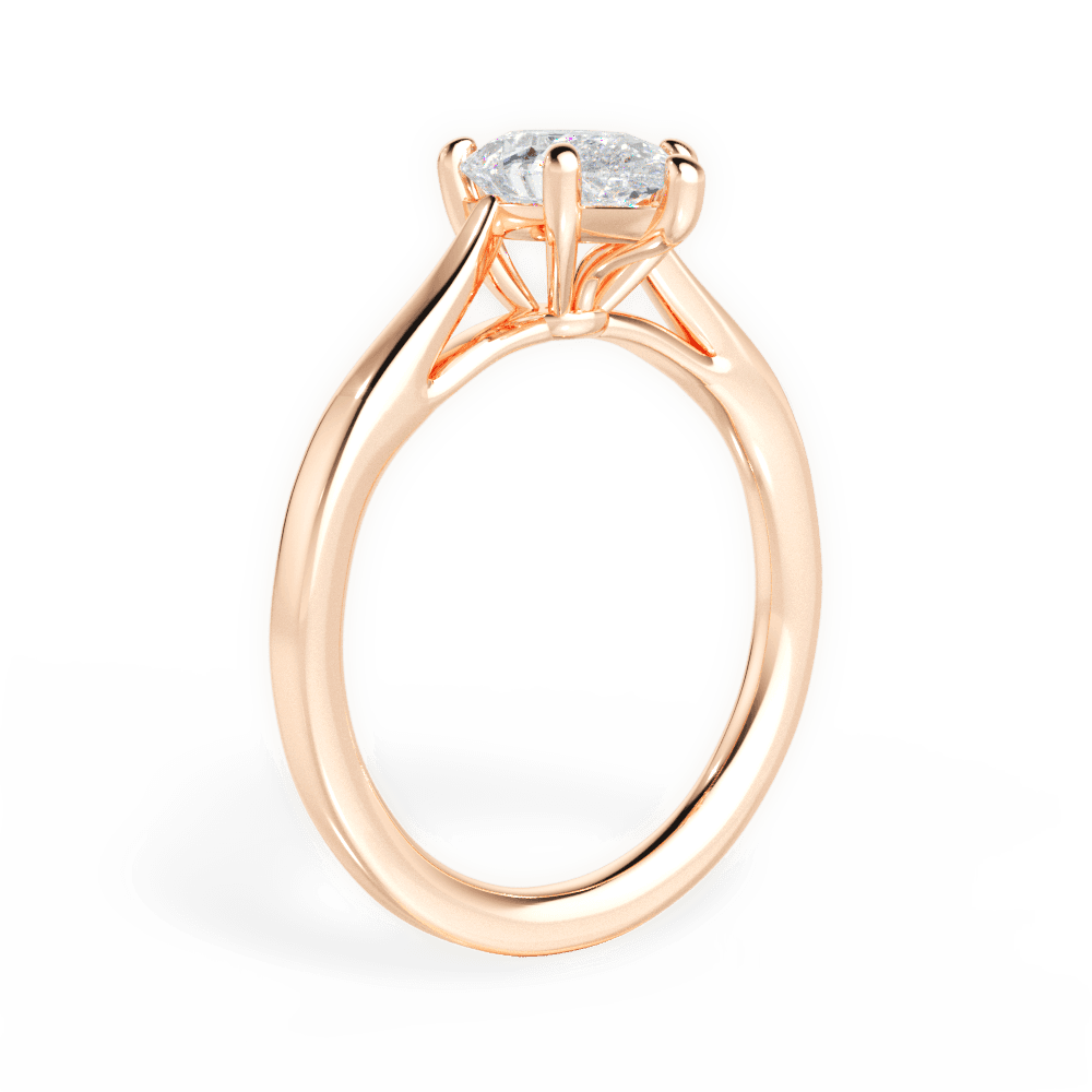 14kt Rose Gold/18kt Rose Gold/pear/front