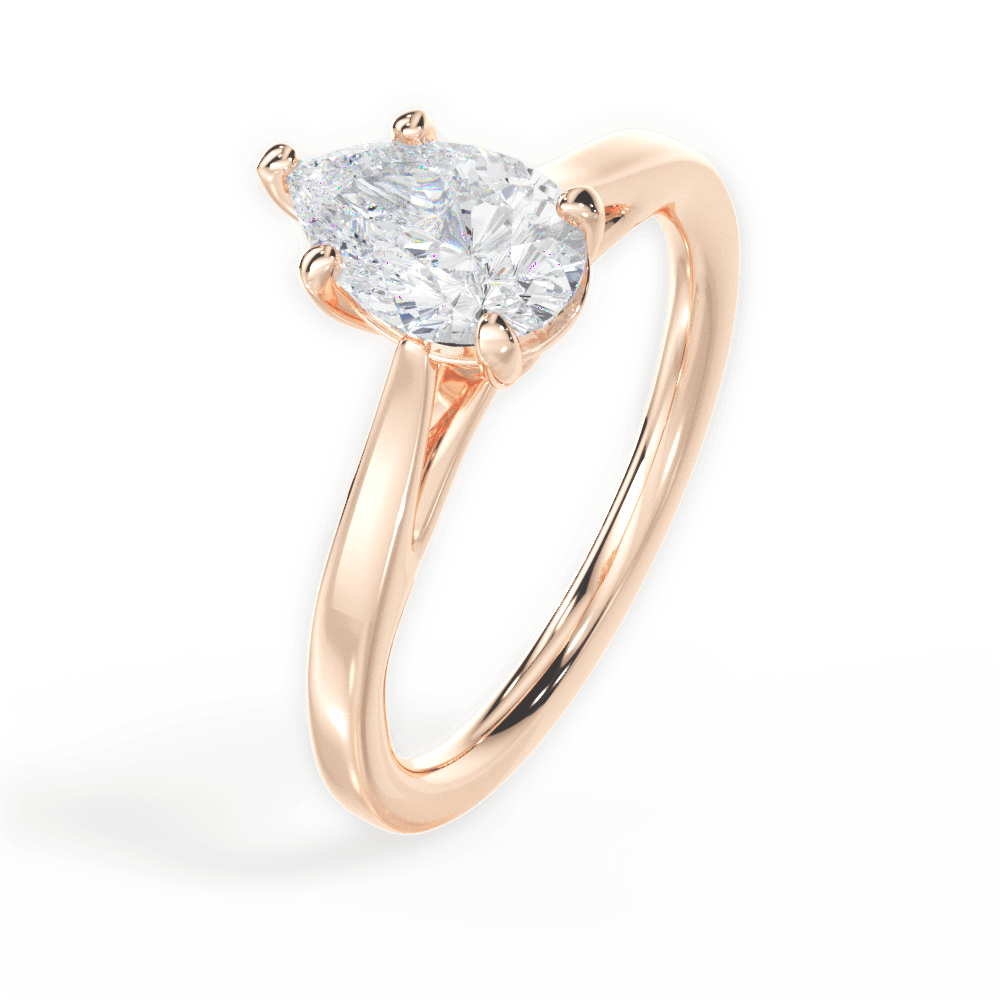 14kt Rose Gold/18kt Rose Gold/pear/perspective