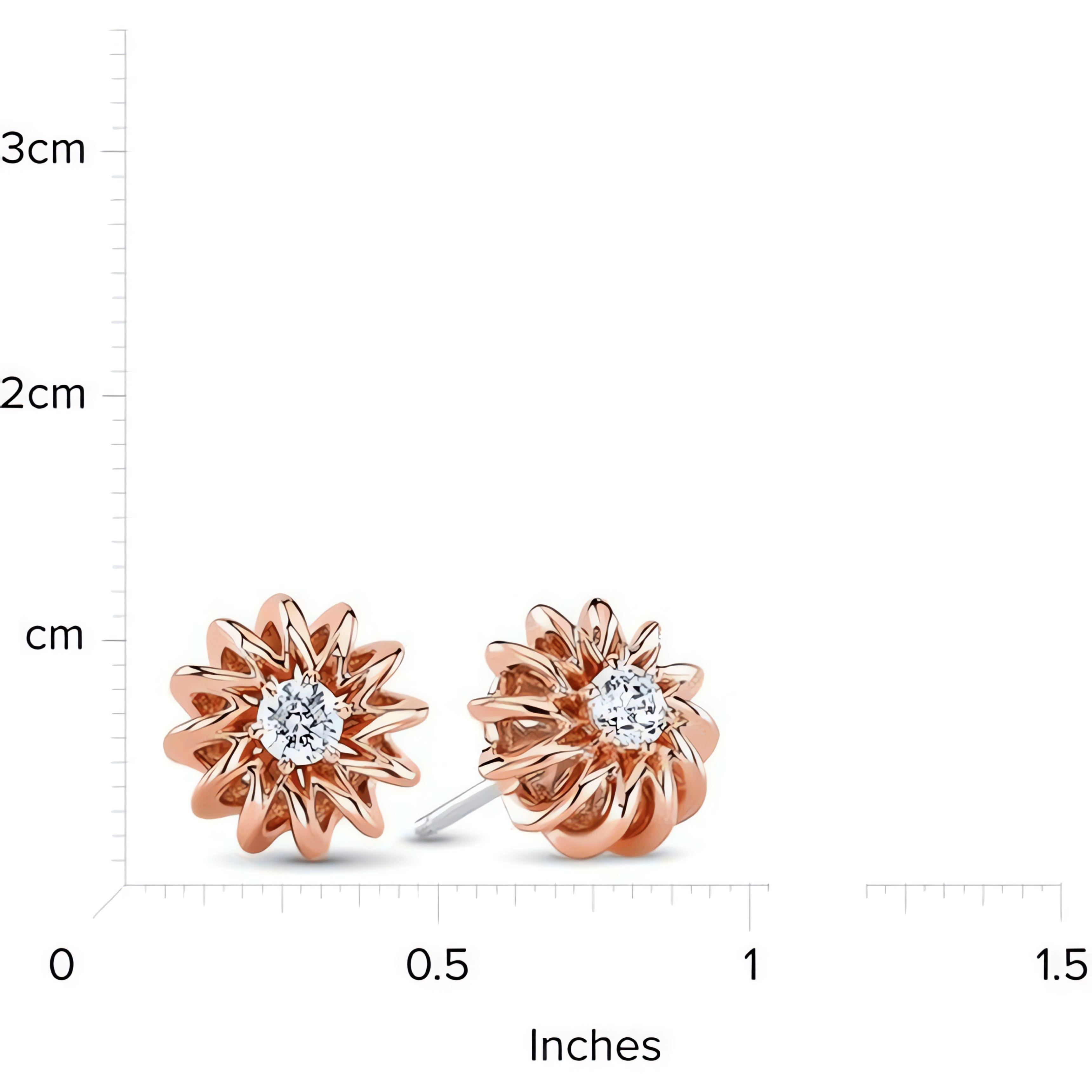 18kt Rose Gold/measurement