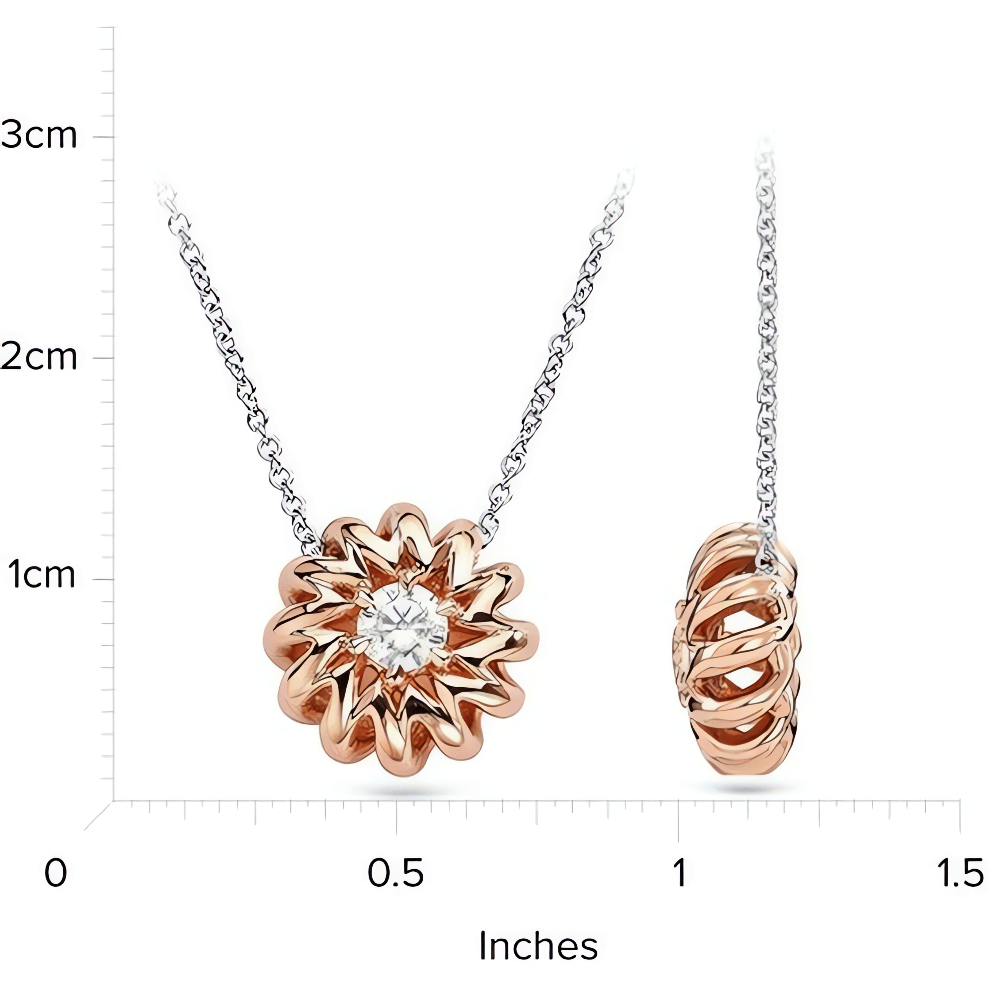 18kt Rose Gold/measurement