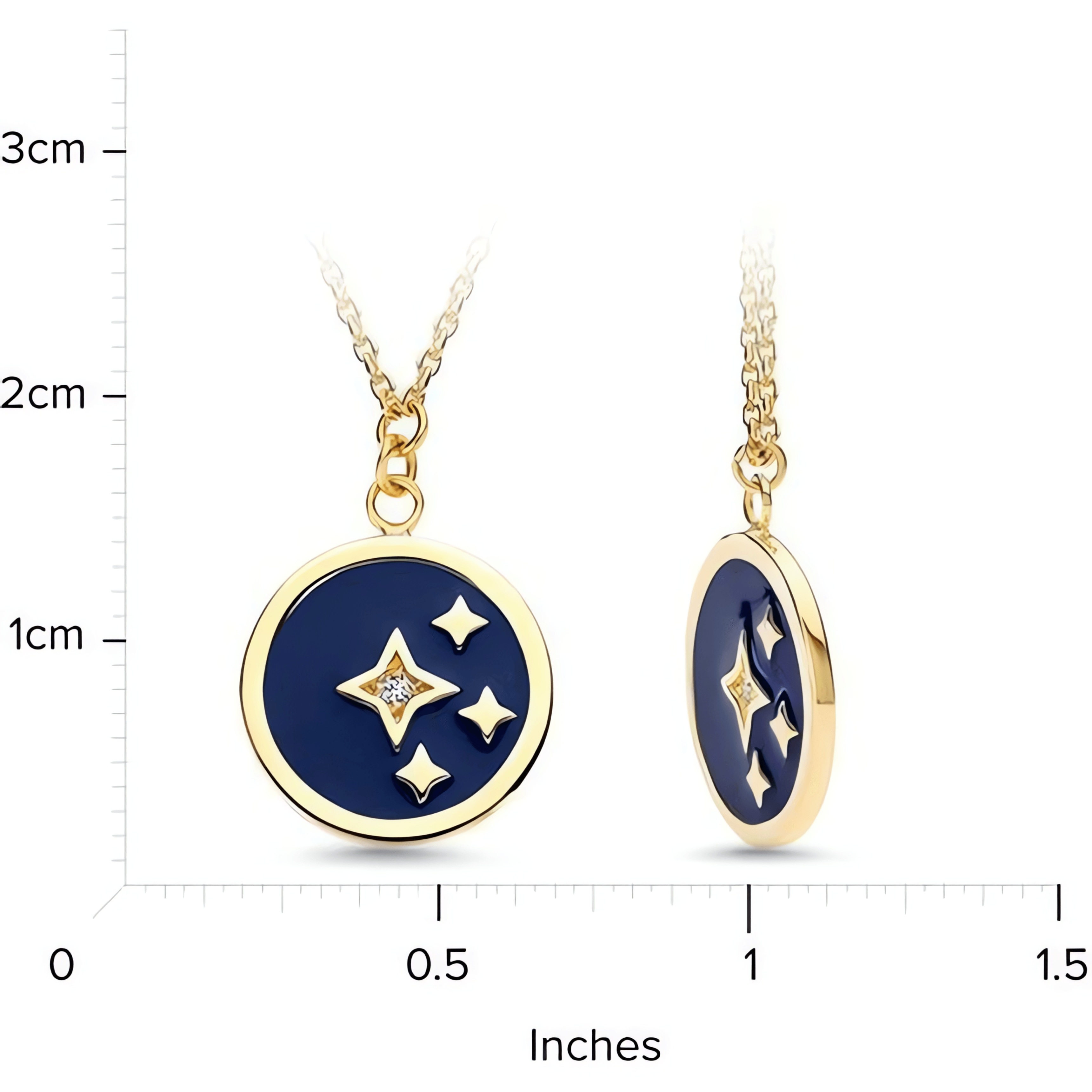 14kt Yellow Gold/measurement