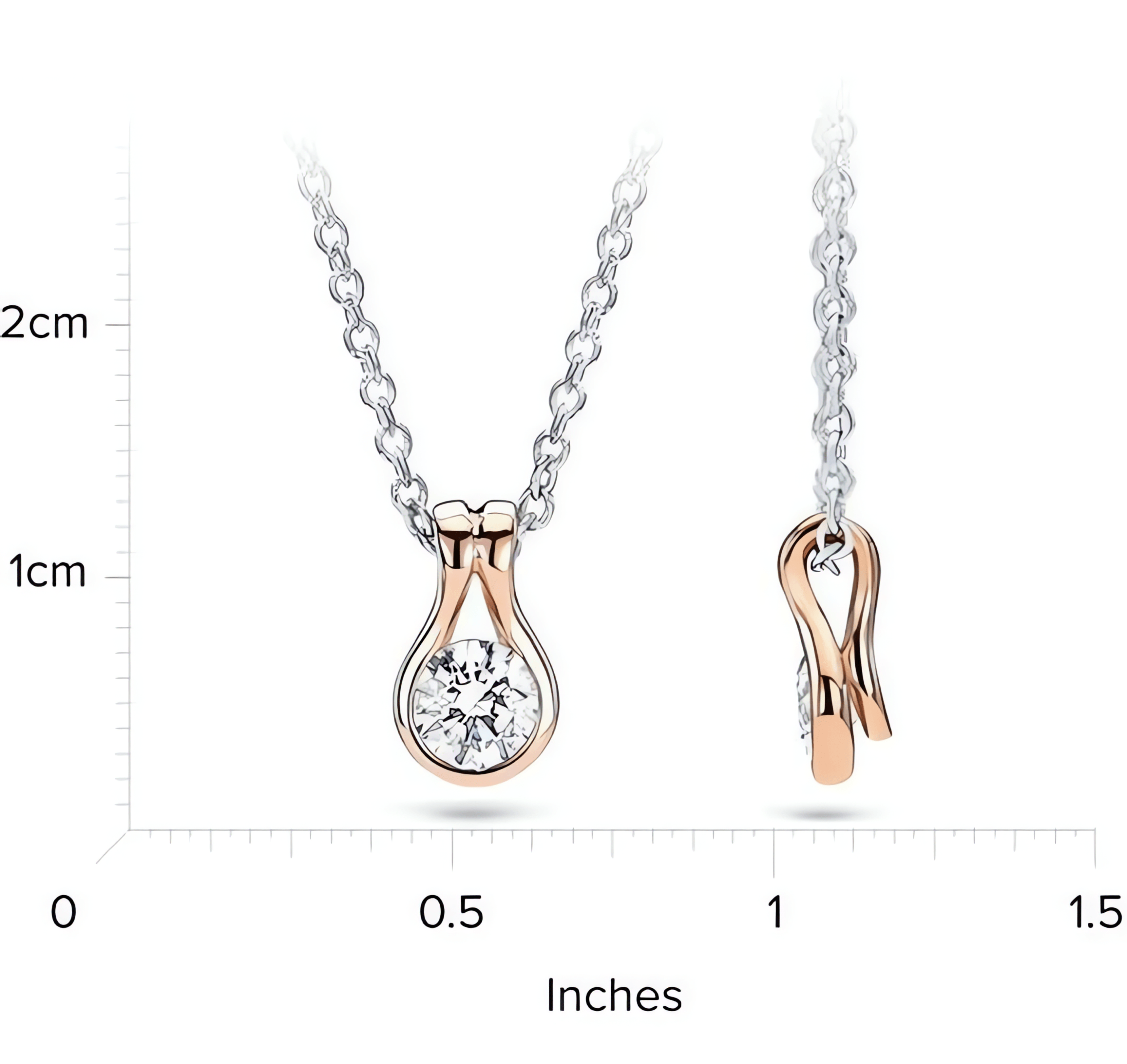 18kt Rose Gold/measurement