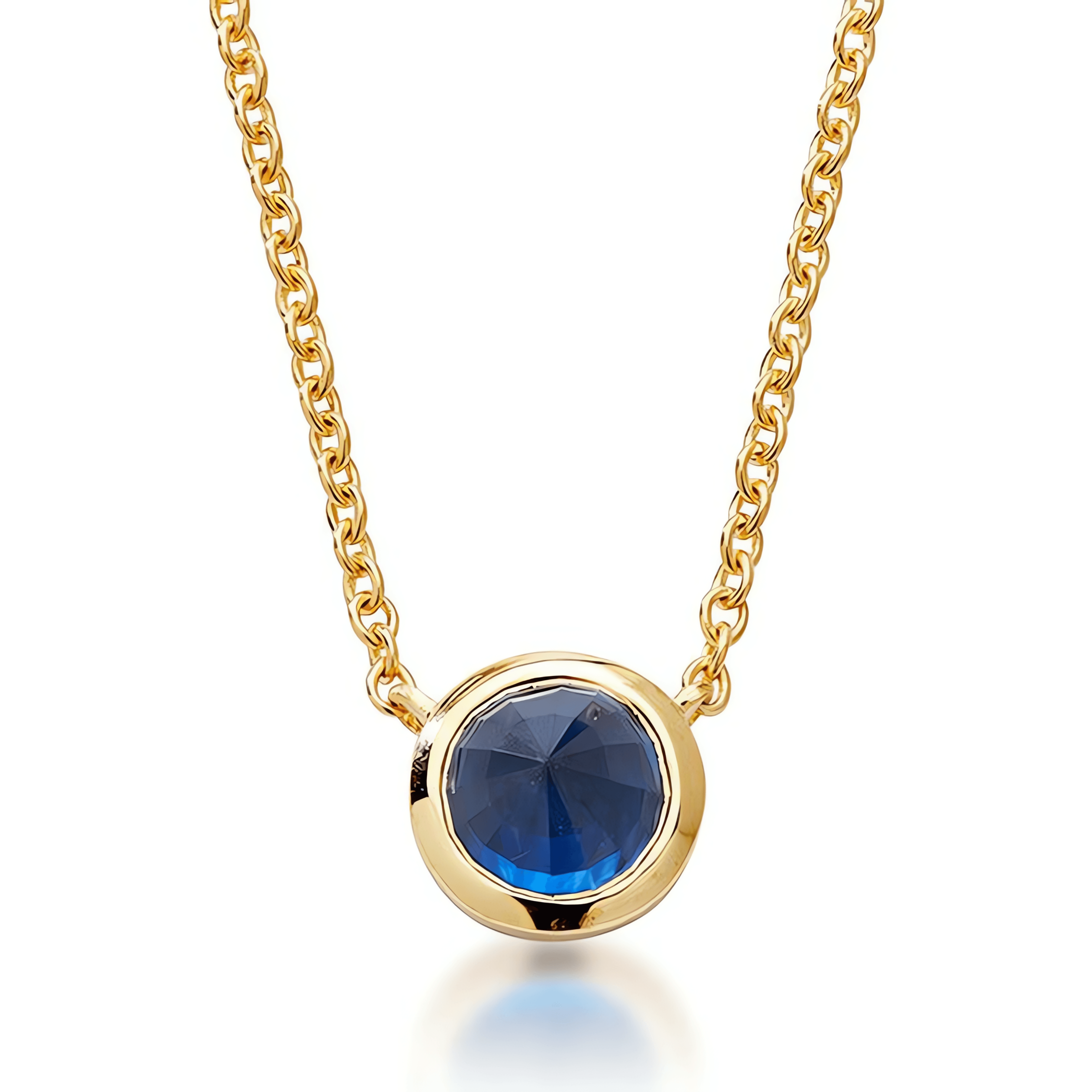 14kt Yellow Gold/Blue Sapphire/top