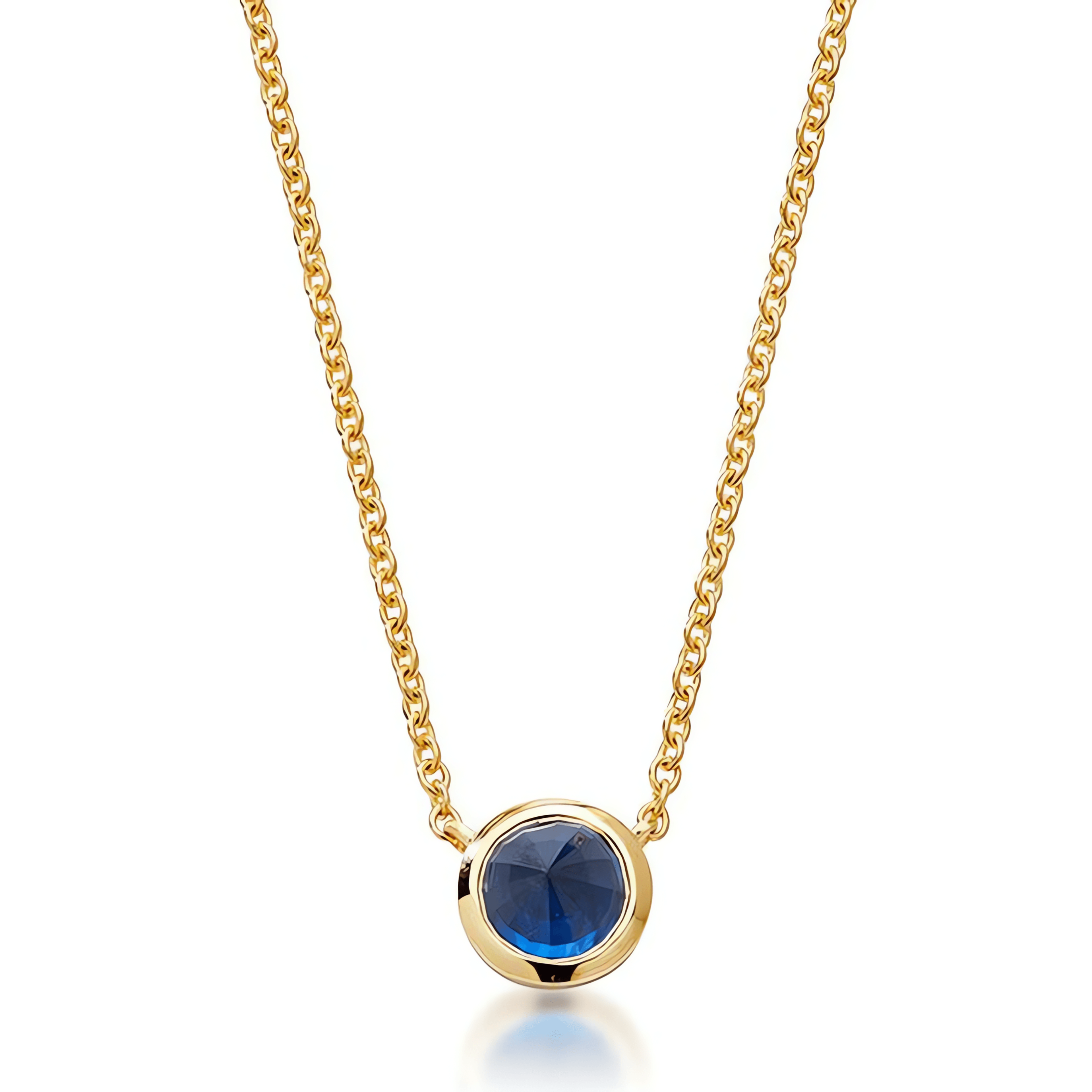 14kt Yellow Gold/Blue Sapphire/side