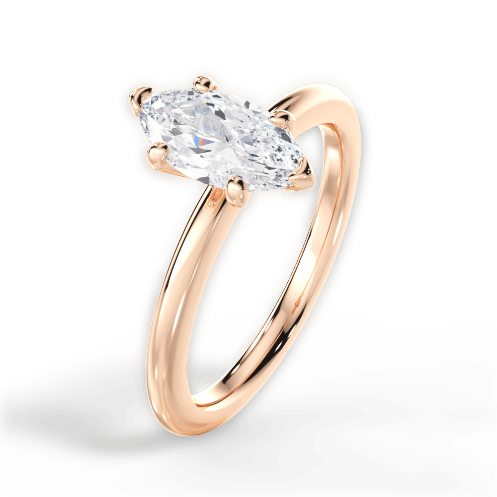 14kt Rose Gold/18kt Rose Gold/marquise/perspective