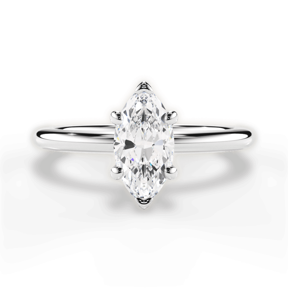 14kt White Gold/18kt White Gold/Platinum/marquise/top