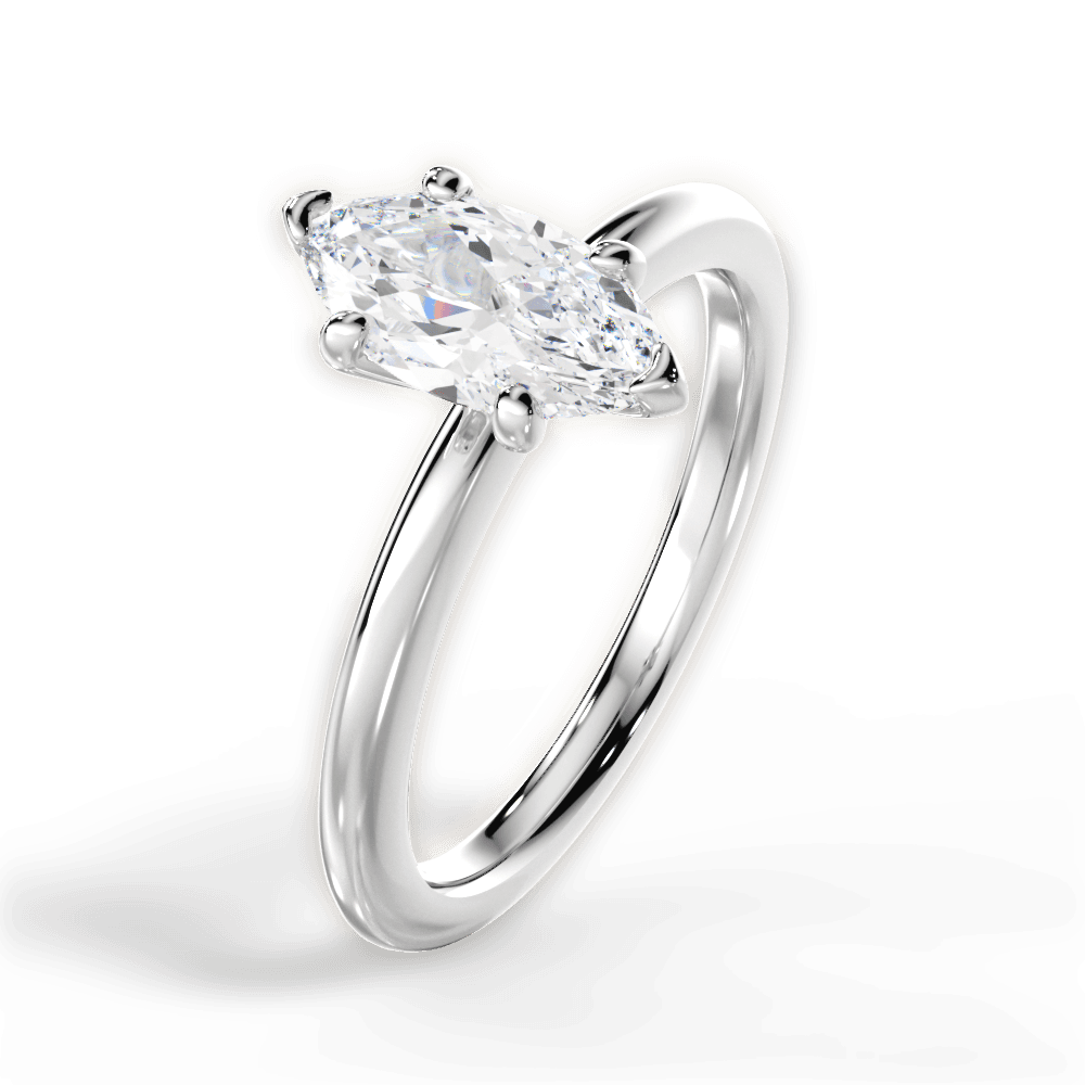 14kt White Gold/18kt White Gold/Platinum/marquise/perspective