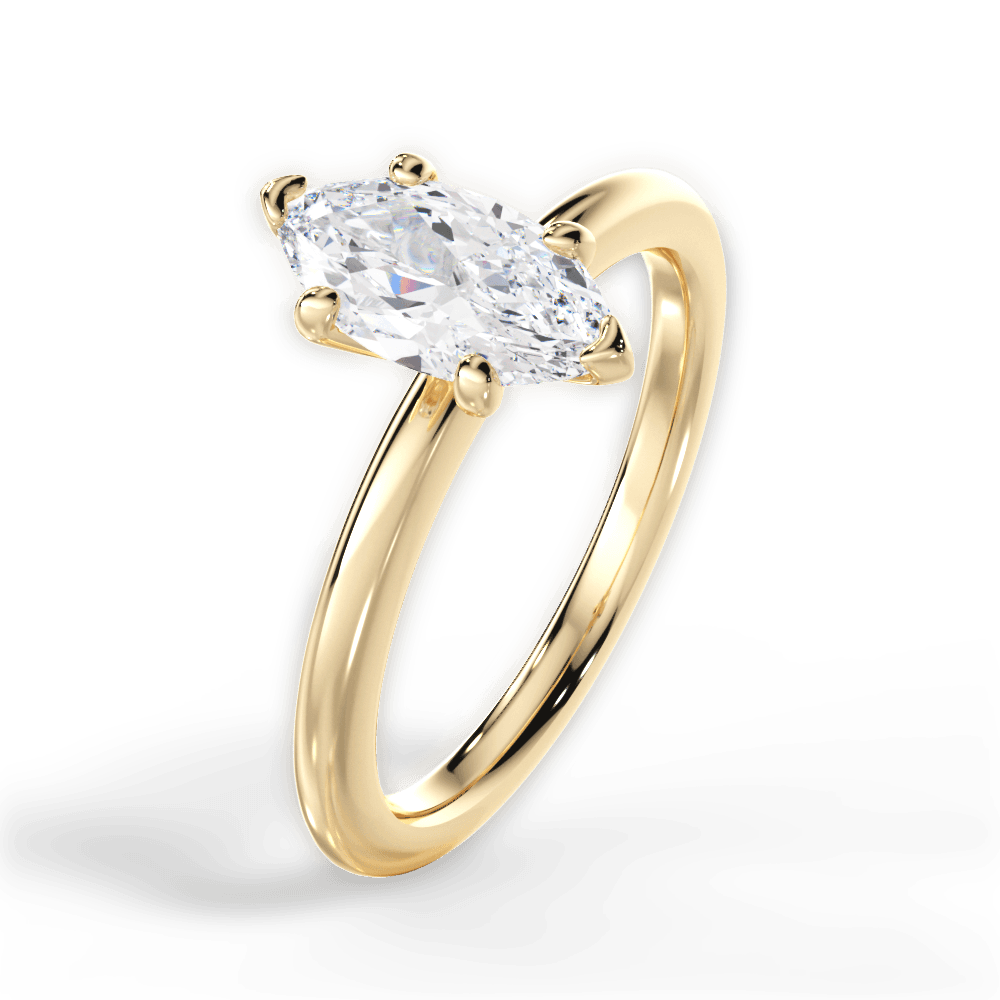 14kt Yellow Gold/18kt Yellow Gold/marquise/perspective