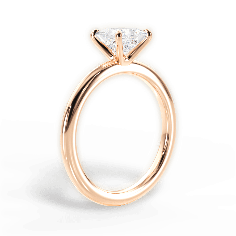 14kt Rose Gold/18kt Rose Gold/princess/front