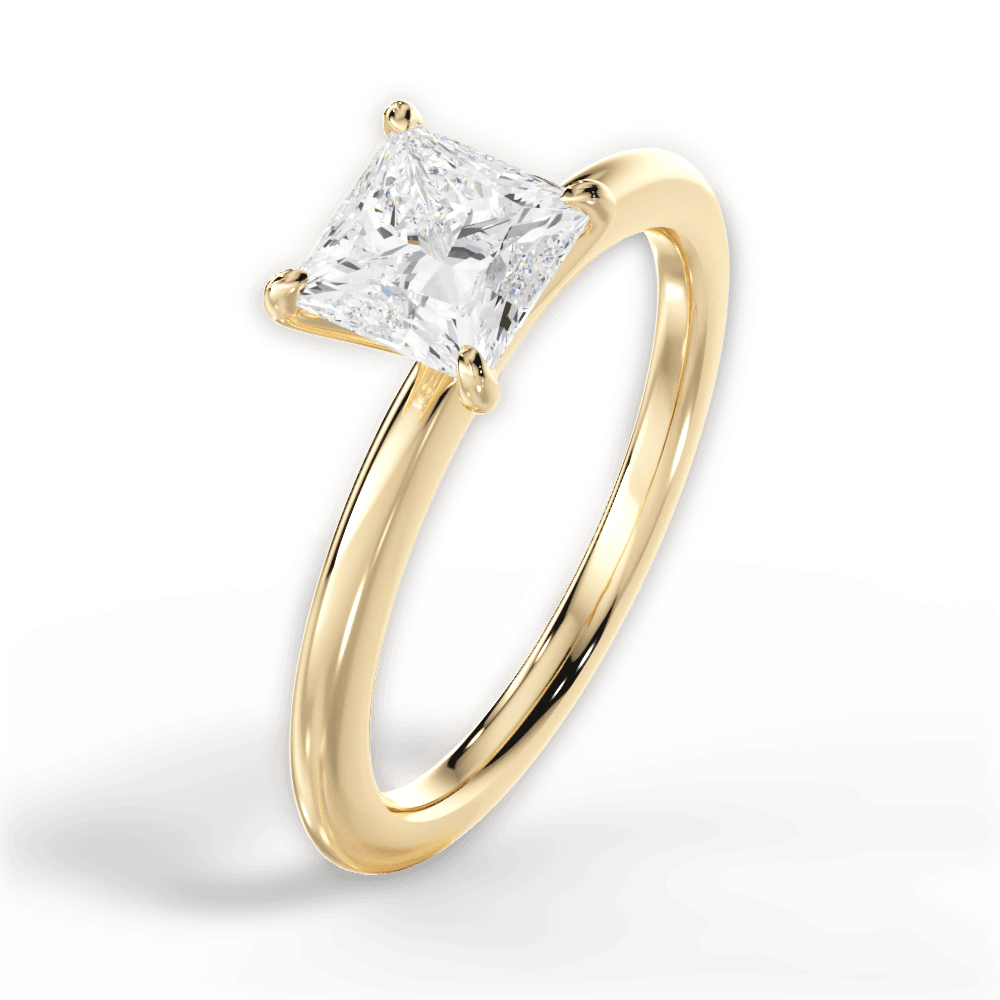 14kt Yellow Gold/18kt Yellow Gold/princess/perspective