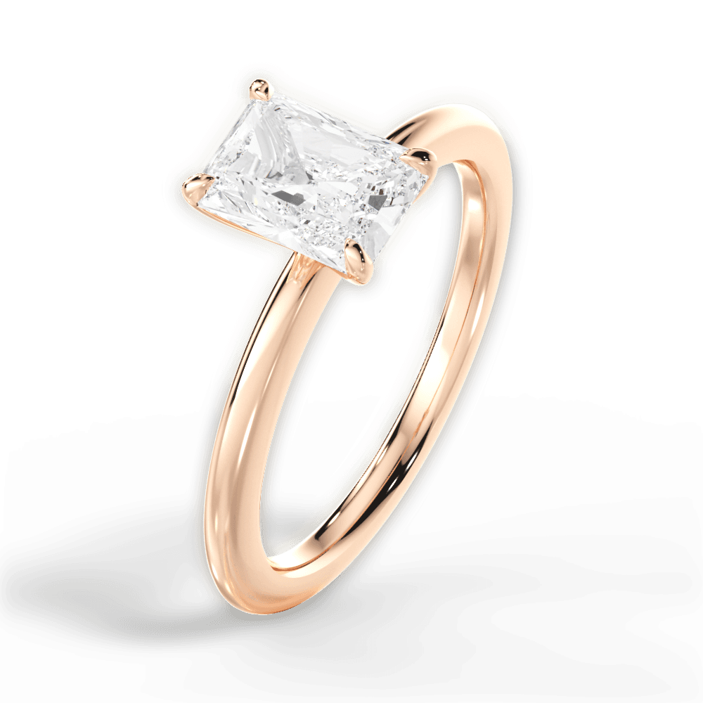 14kt Rose Gold/18kt Rose Gold/radiant/perspective