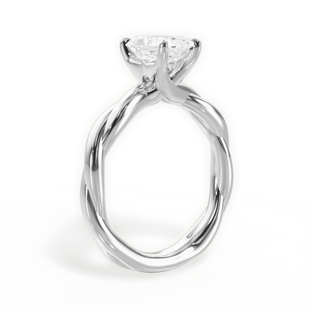 14kt White Gold/18kt White Gold/Platinum/radiant/front