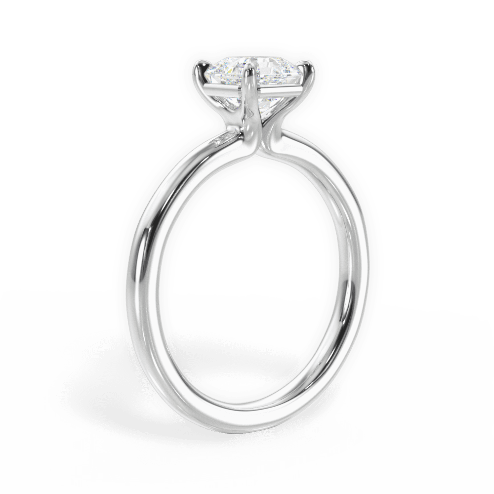 14kt White Gold/18kt White Gold/Platinum/asscher/front