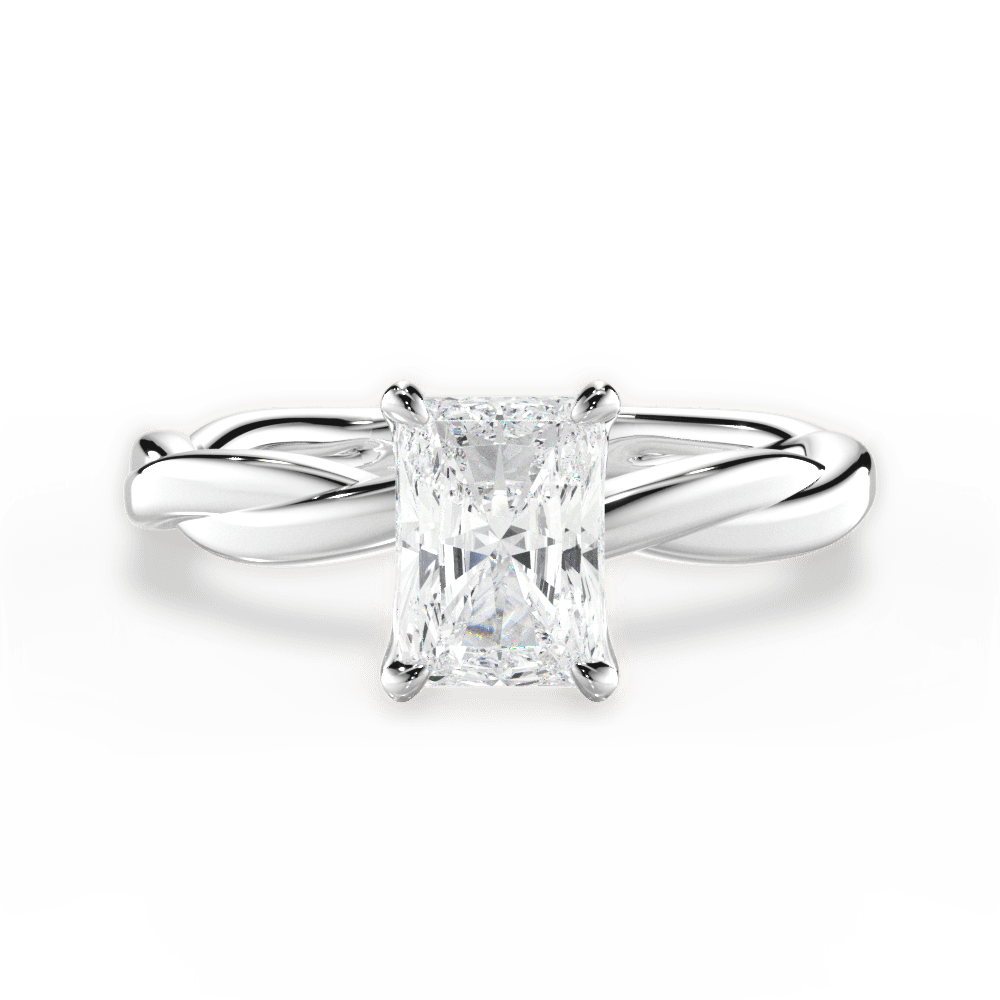 14kt White Gold/18kt White Gold/Platinum/radiant/top