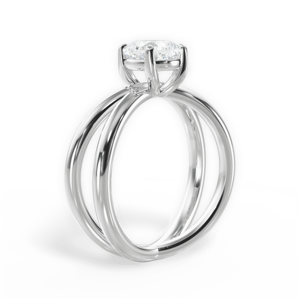 14kt White Gold/18kt White Gold/Platinum/cushion/front