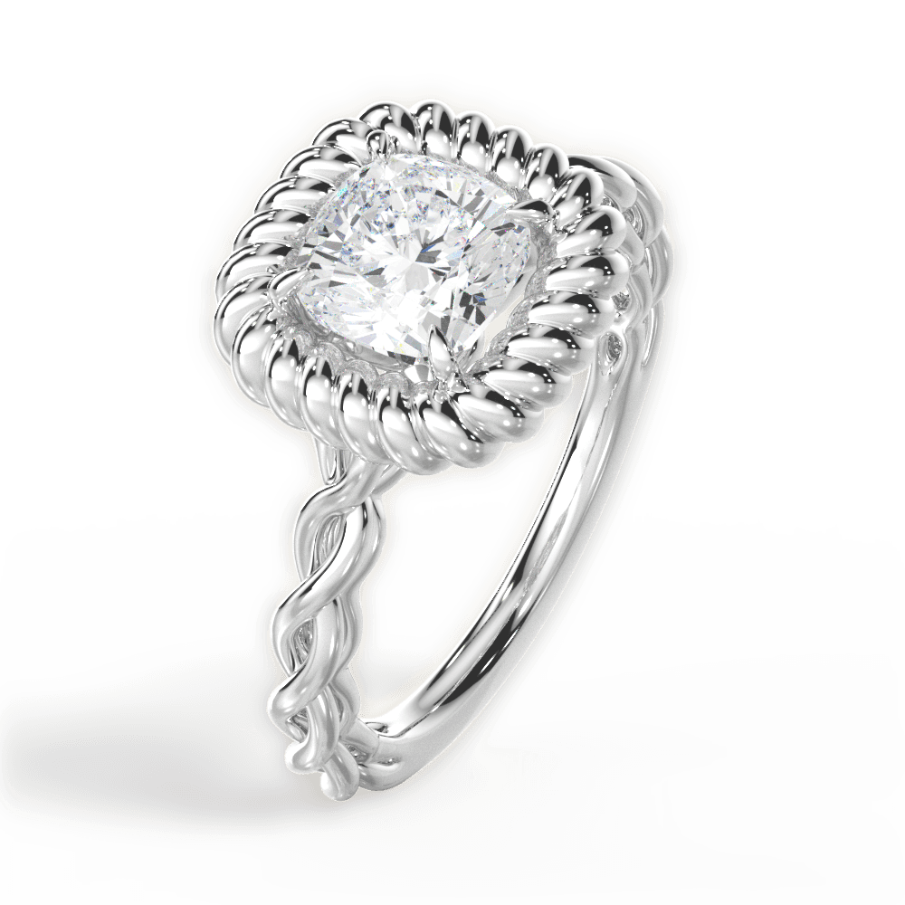 14kt White Gold/18kt White Gold/Platinum/cushion/perspective