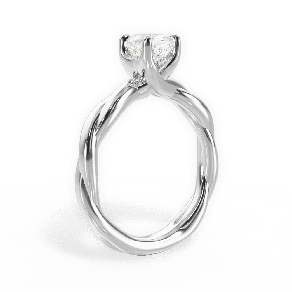 14kt White Gold/18kt White Gold/Platinum/cushion/side