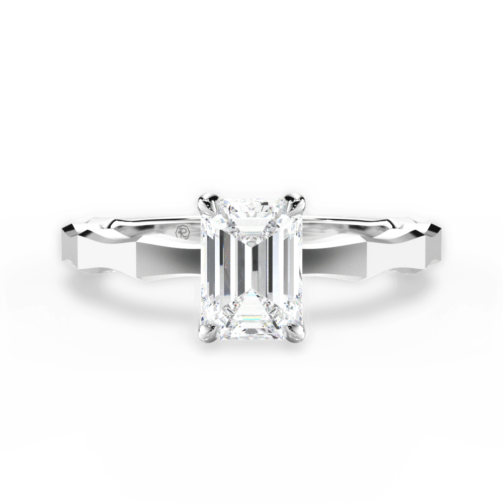 14kt White Gold/18kt White Gold/Platinum/emerald/top