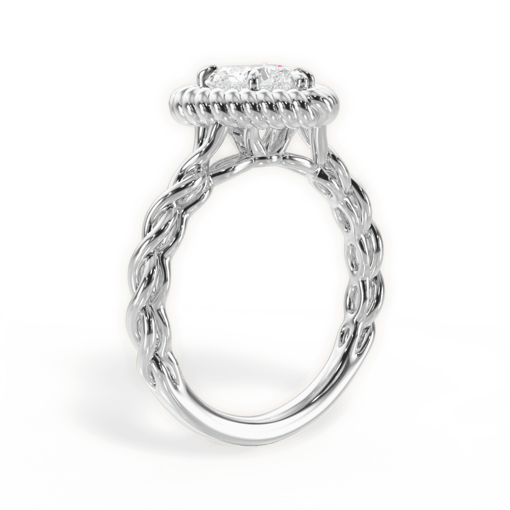 14kt White Gold/18kt White Gold/Platinum/heart/front