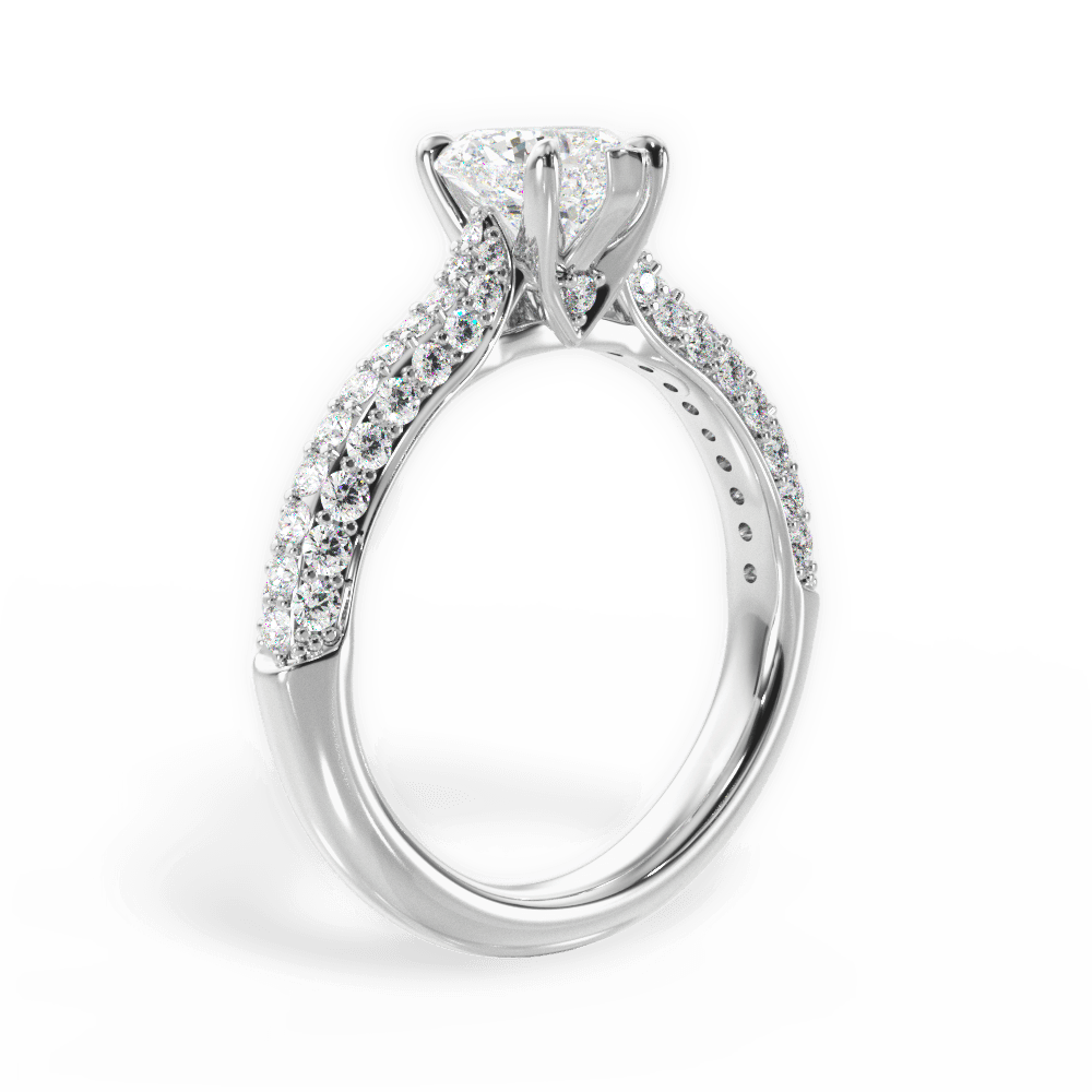 14kt White Gold/18kt White Gold/Platinum/heart/front