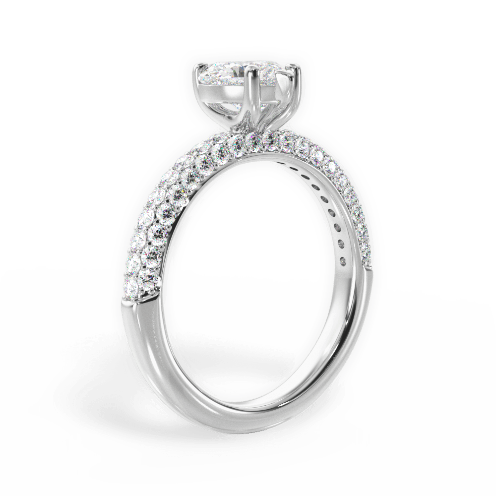 14kt White Gold/18kt White Gold/Platinum/heart/front