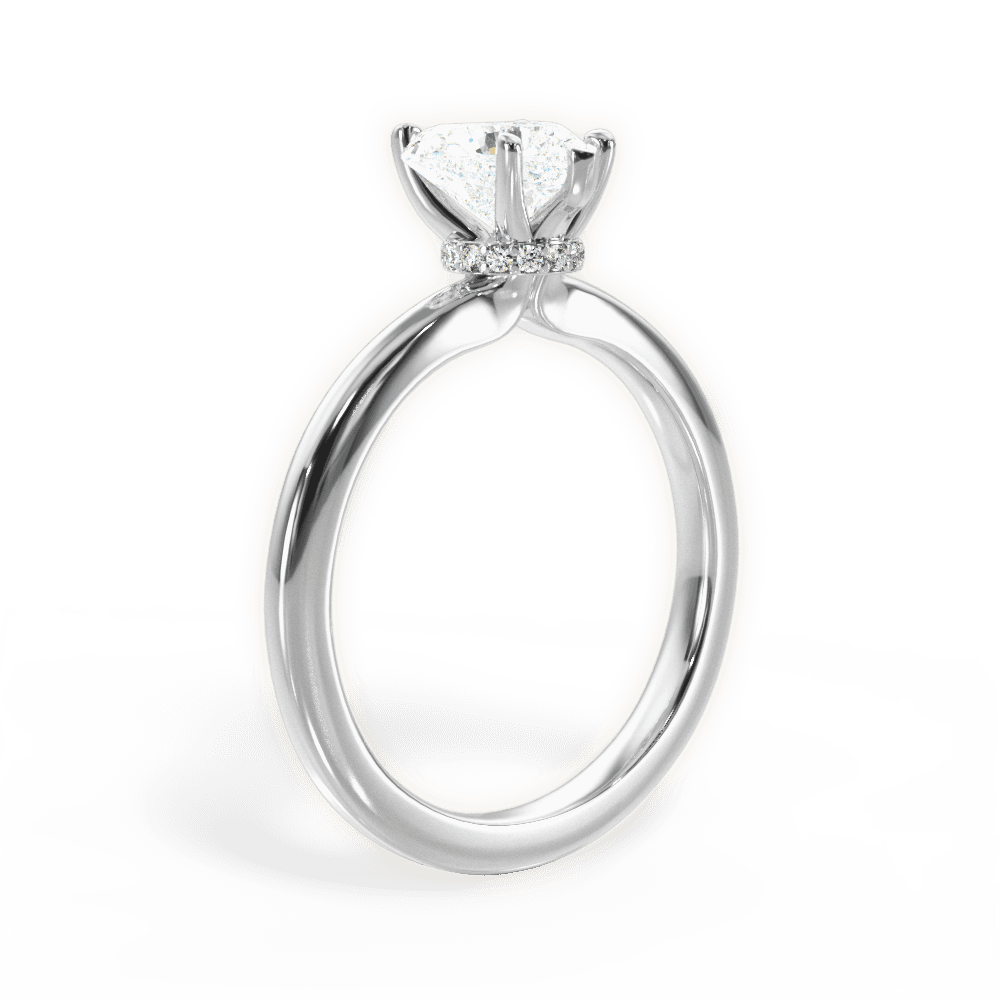 14kt White Gold/18kt White Gold/Platinum/heart/front