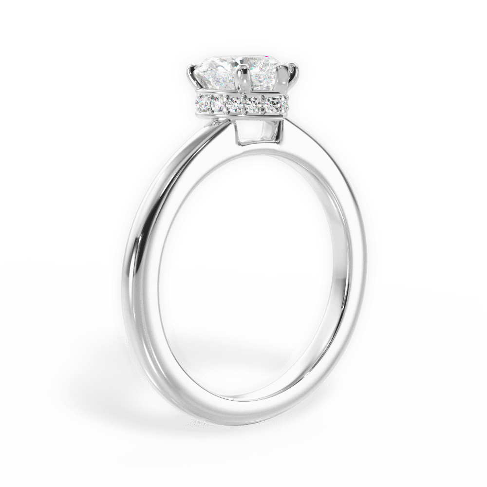 14kt White Gold/18kt White Gold/Platinum/heart/front