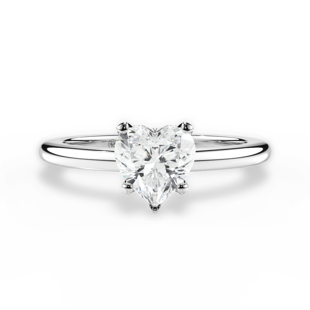 14kt White Gold/18kt White Gold/Platinum/heart/top