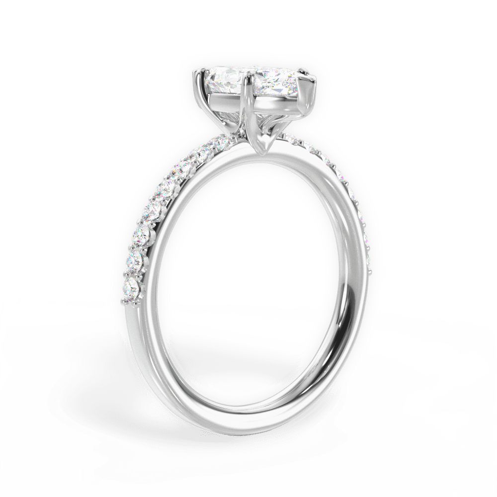 14kt White Gold/18kt White Gold/Platinum/marquise/front