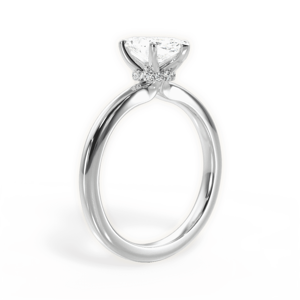 14kt White Gold/18kt White Gold/Platinum/marquise/front