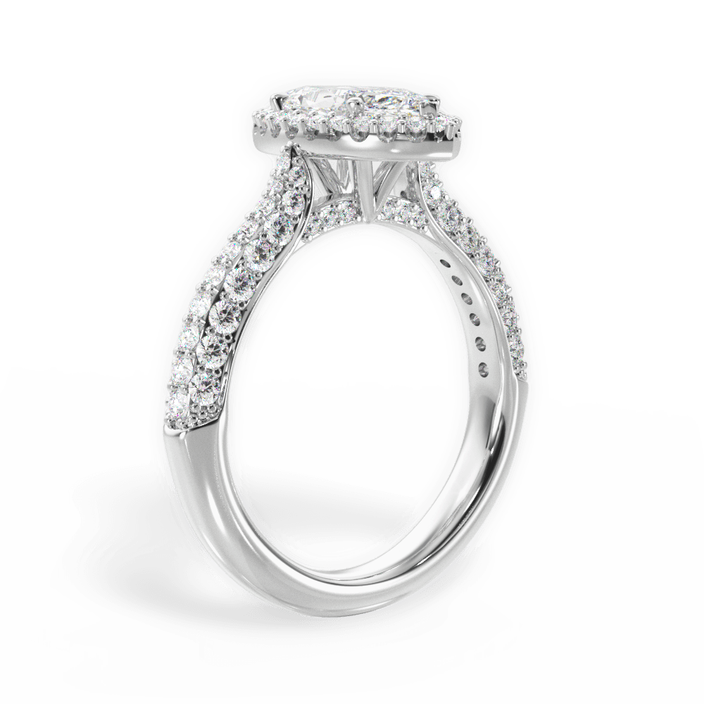 14kt White Gold/18kt White Gold/Platinum/marquise/front