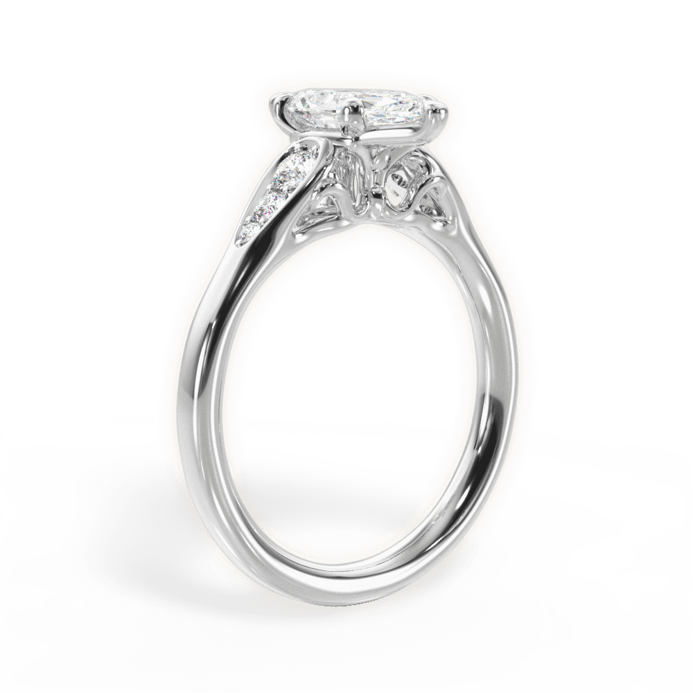 14kt White Gold/18kt White Gold/Platinum/marquise/front