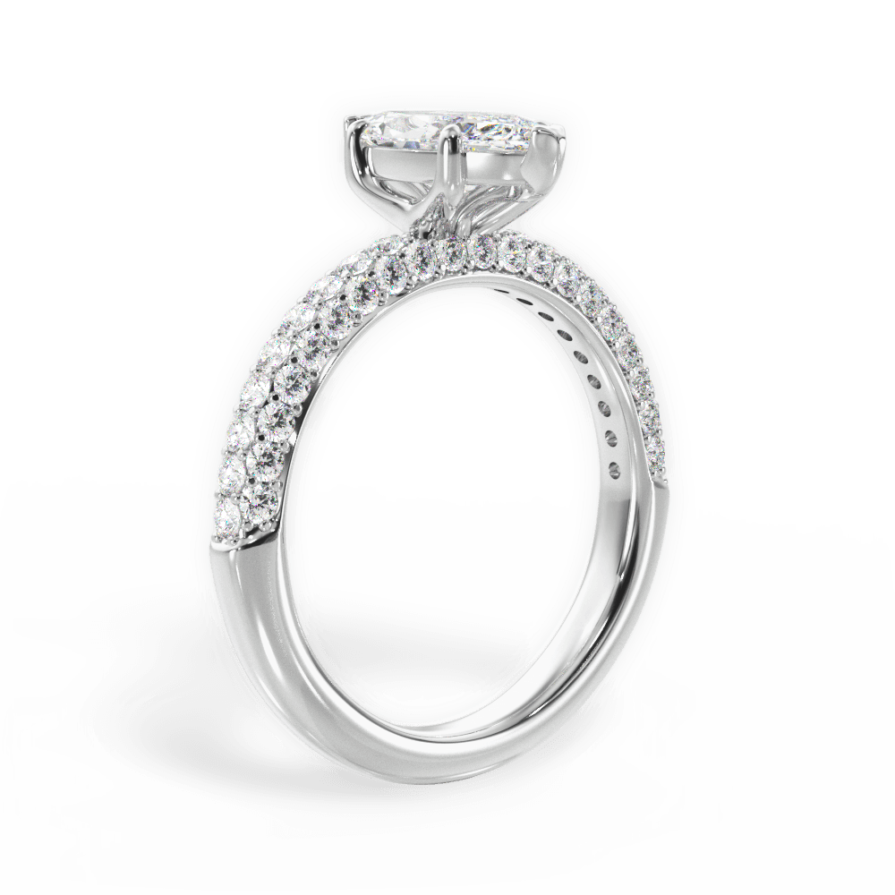 14kt White Gold/18kt White Gold/Platinum/marquise/front