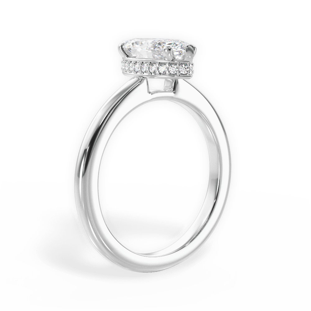 14kt White Gold/18kt White Gold/Platinum/marquise/front