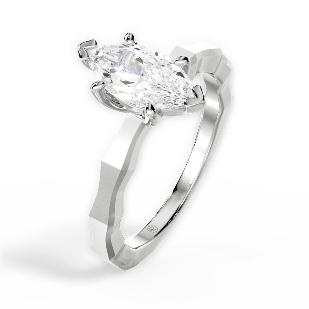 14kt White Gold/18kt White Gold/Platinum/marquise/perspective