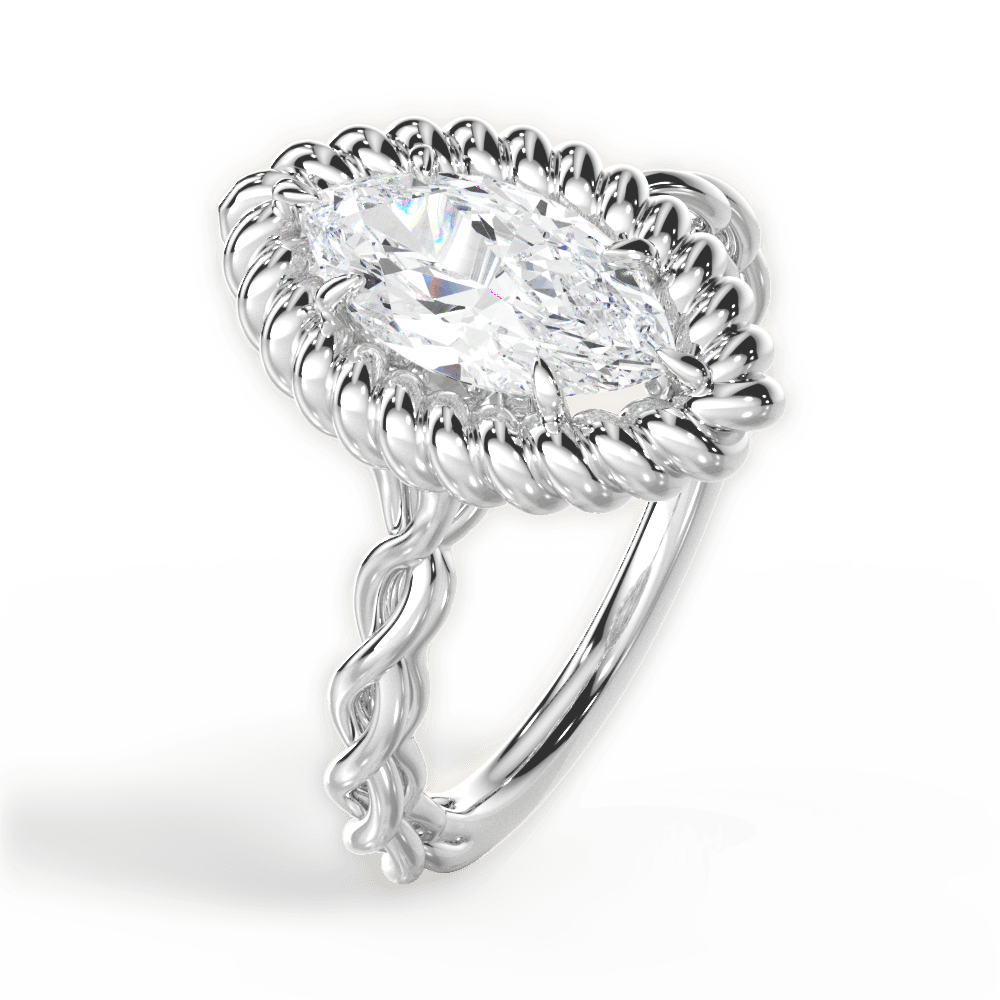 14kt White Gold/18kt White Gold/Platinum/marquise/perspective