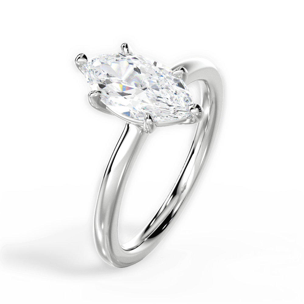 14kt White Gold/18kt White Gold/Platinum/marquise/perspective