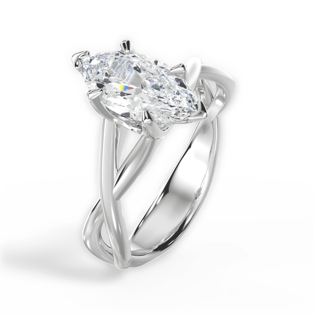 14kt White Gold/18kt White Gold/Platinum/marquise/perspective