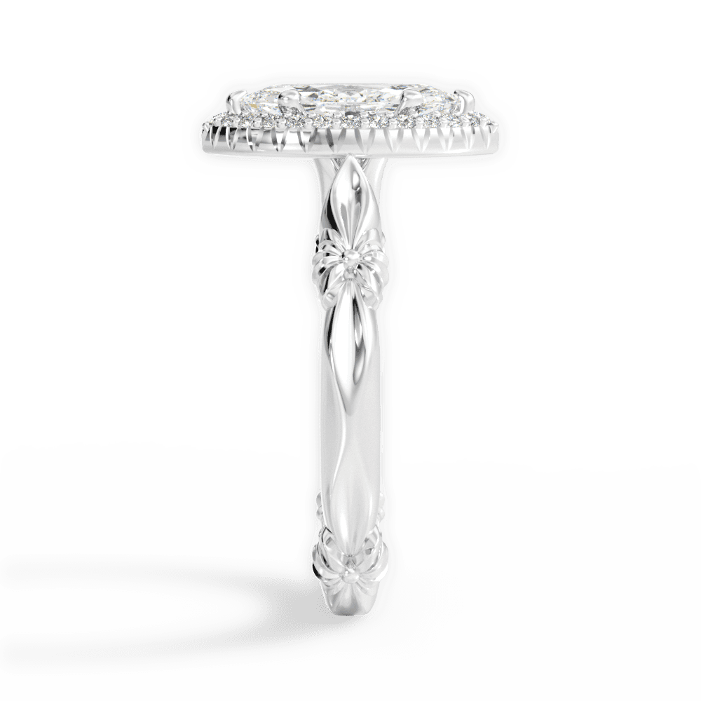 14kt White Gold/18kt White Gold/Platinum/marquise/perspective