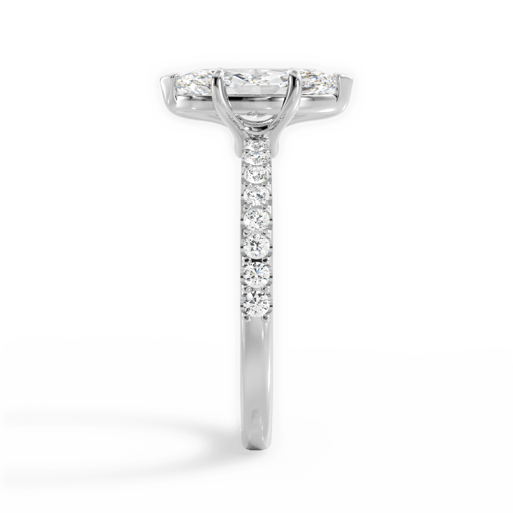 14kt White Gold/18kt White Gold/Platinum/marquise/perspective