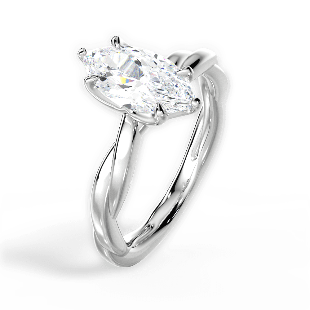 14kt White Gold/18kt White Gold/Platinum/marquise/side